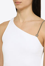 Chain-Embellished Sleeveless Top