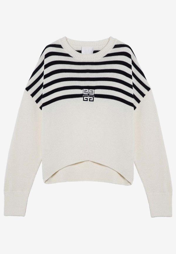 4G Striped Rib-Knit Sweater