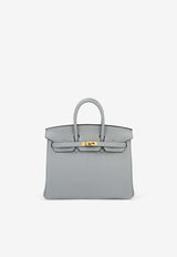 Birkin 25 in Bleu Glacier Togo Leather with Gold Hardware