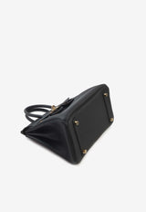 Birkin 25 Verso in Black and Toundra Togo Leather with Gold Hardware