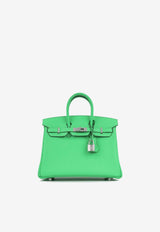 Birkin 25 in Vert Comic Swift Leather with Palladium Hardware