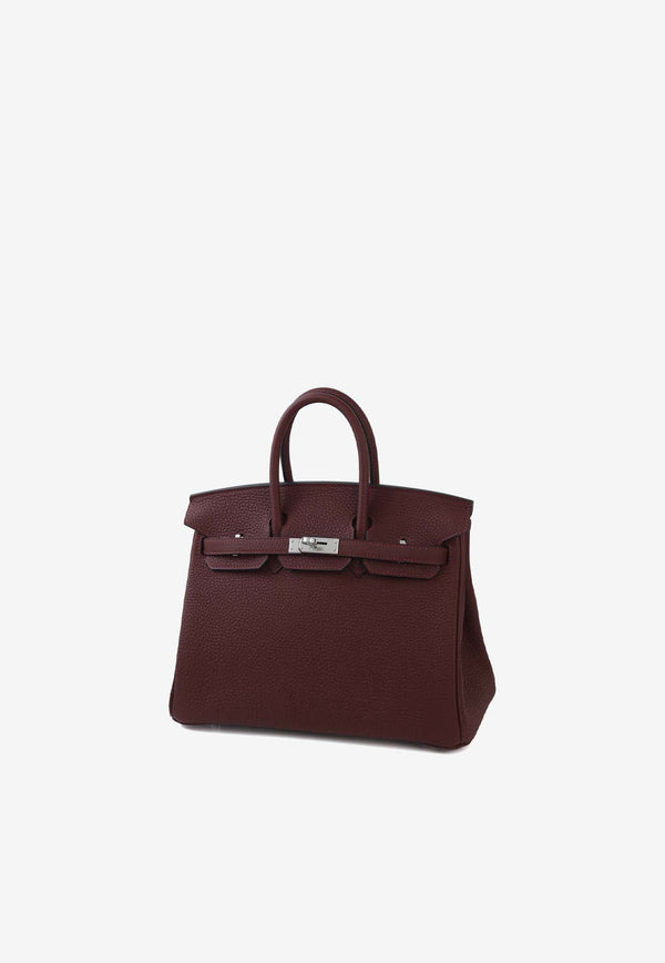 Birkin 25 Verso in Rouge H and Rouge Venitien Togo Leather with Palladium Hardware