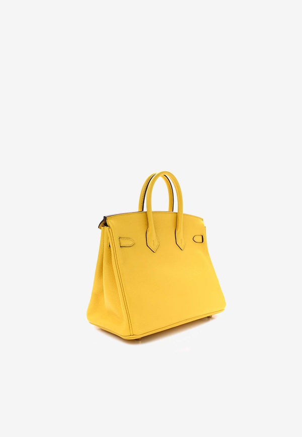 Birkin 25 in Jaune de Naples Taurillon Novillo Leather with Gold Hardware