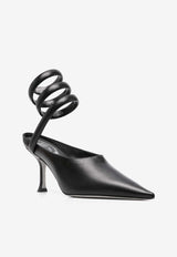 Grace 80 Pointed-Toe Leather Pumps