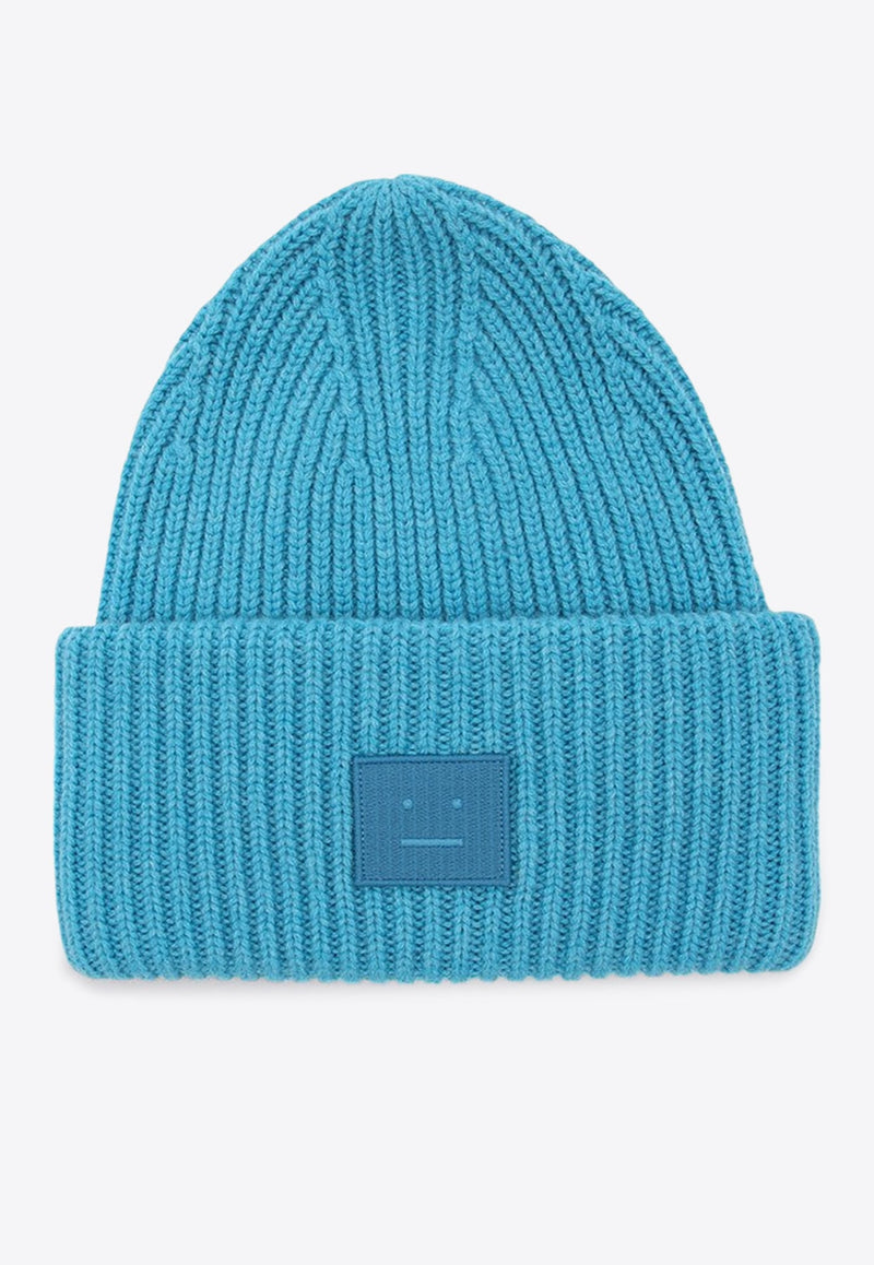 Face Patch Wool Beanie