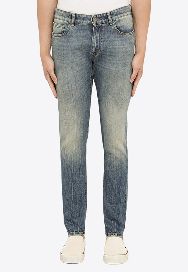 Slim-Fit Washed Jeans