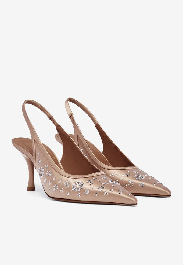 X Tabitha Simmons Cameron 70 Slingback Pumps in Satin