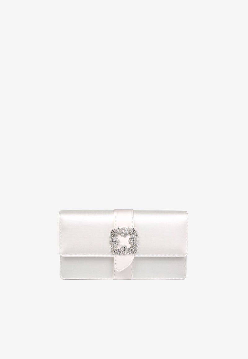 Capri Satin Clutch with CLC Crystal Buckle