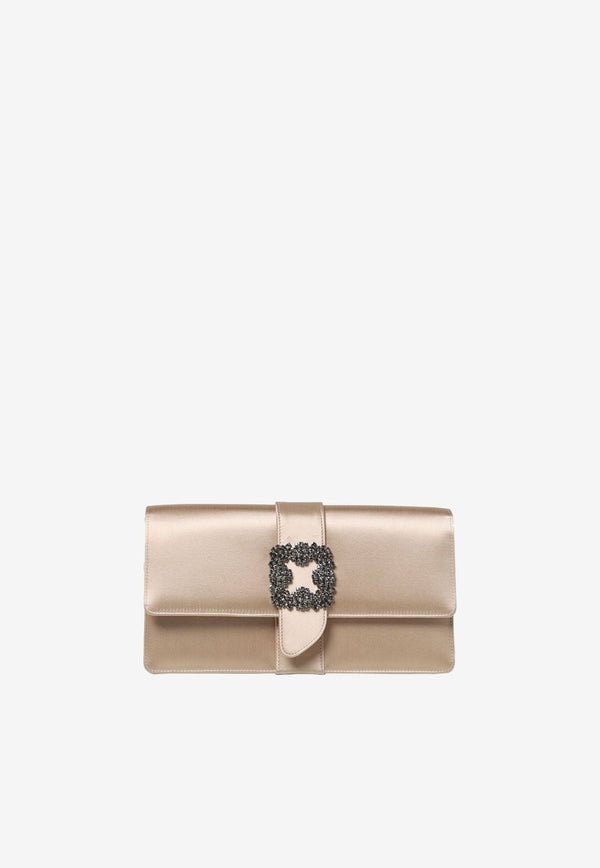 Capri Satin Clutch with FMC Crystal Buckle