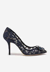 Bellucci 90 Crystal-Embellished Pumps in Taormina Lace