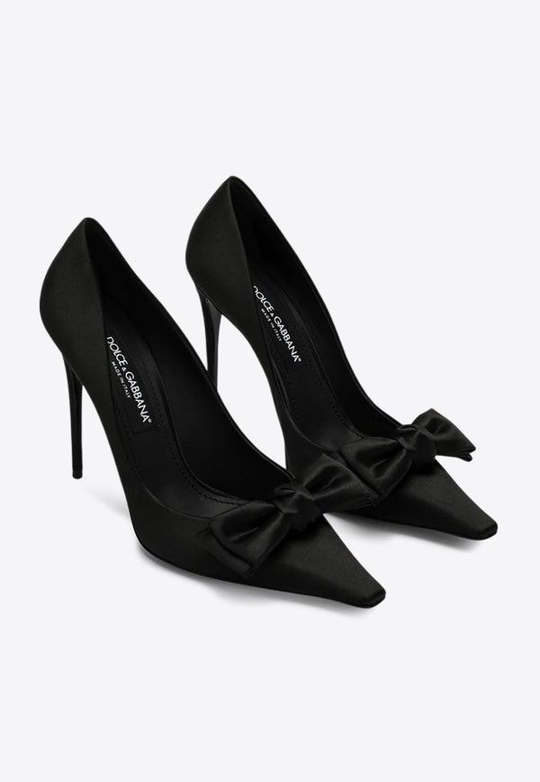 Mun 105 Satin Bow Pumps