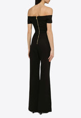 Off-Shoulder Flared-Leg Jumpsuit