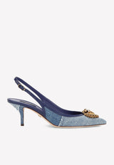 Devotion 60 Slingback Pumps in Denim