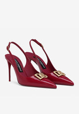 Lollo 90 Slingback Pumps in Polished Calfskin