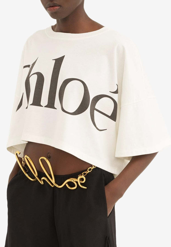 Faded Logo Cropped Boxy T-shirt