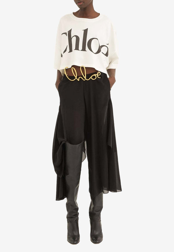 Faded Logo Cropped Boxy T-shirt