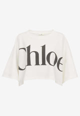 Faded Logo Cropped Boxy T-shirt