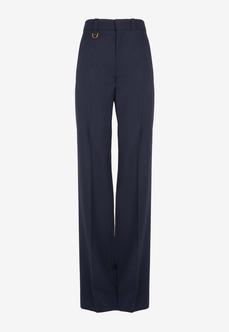 Straight-Leg Tailored Wool Pants