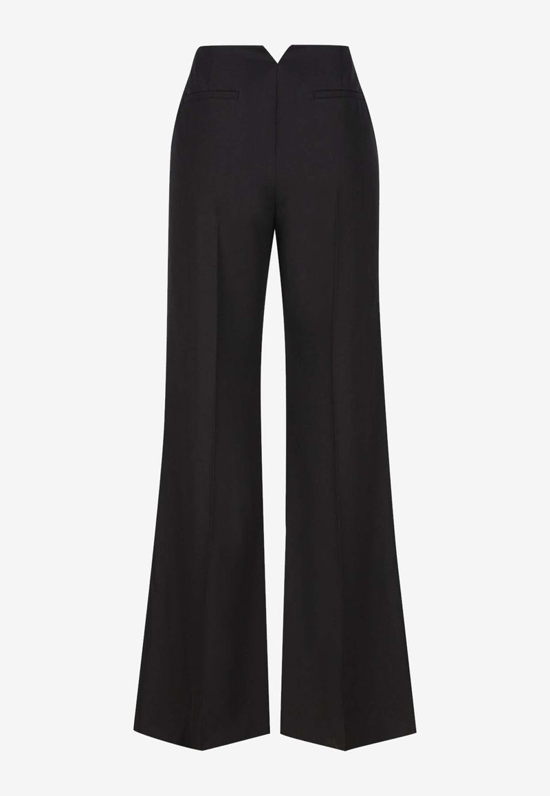 Tailored Wool Flared Pants