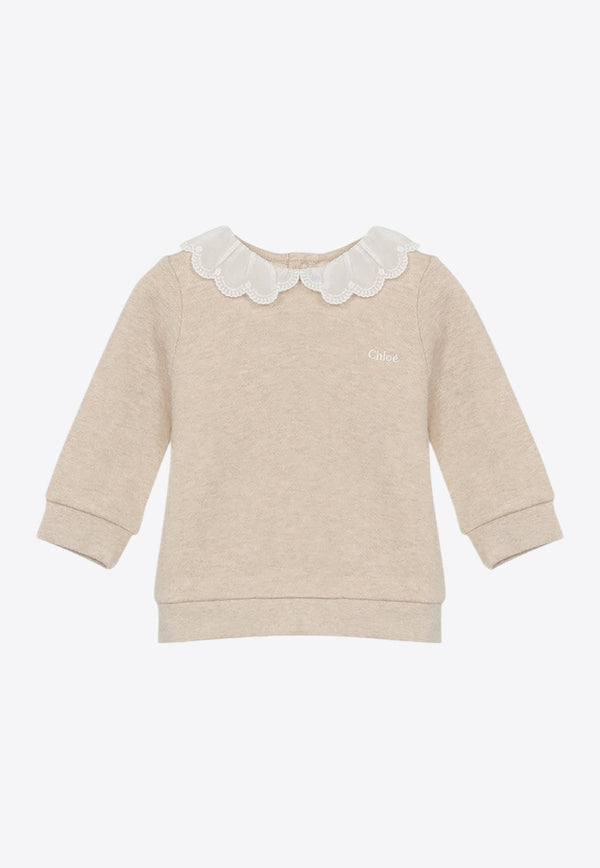 Baby Girls Wavy Collar Sweater