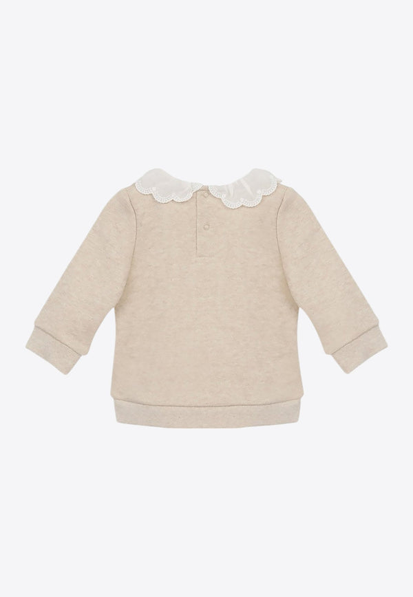 Baby Girls Wavy Collar Sweater