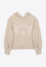 Girls Embroidered Hooded Sweatshirt