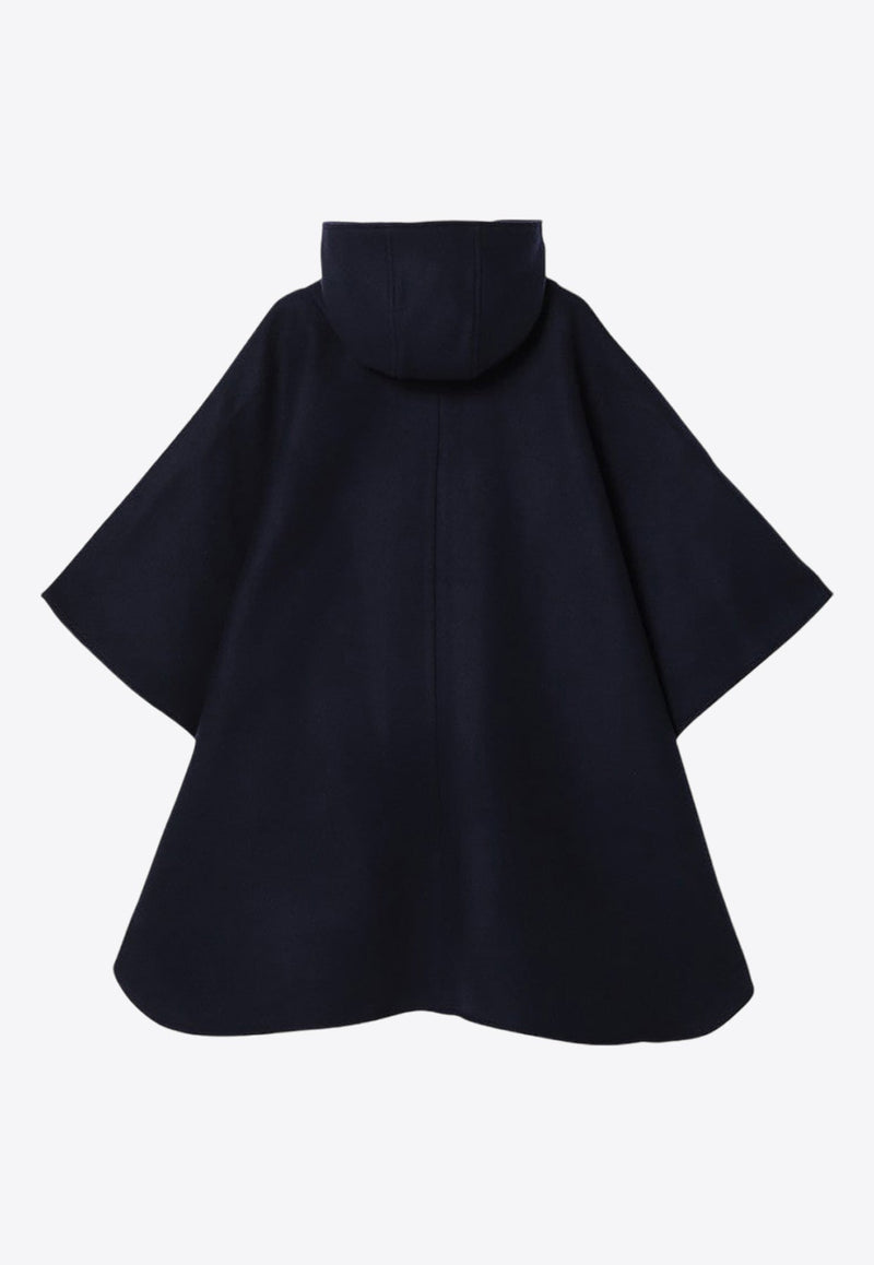 Girls Wool Hooded Cape