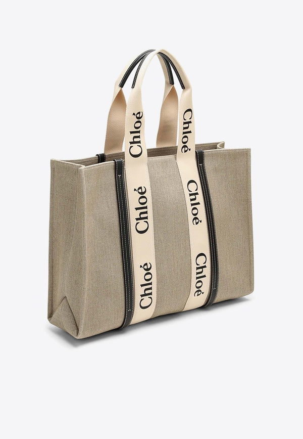 Large Woody Canvas Tote Bag