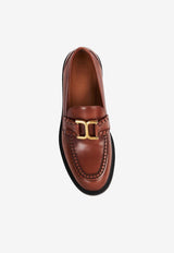 Marcie Logo Leather Loafers