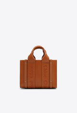 Mini Woody Leather Tote Bag