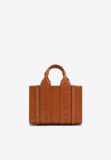 Mini Woody Leather Tote Bag
