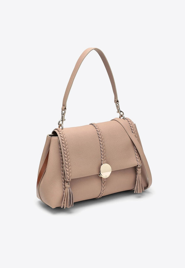 Medium Penelope Leather Shoulder Bag