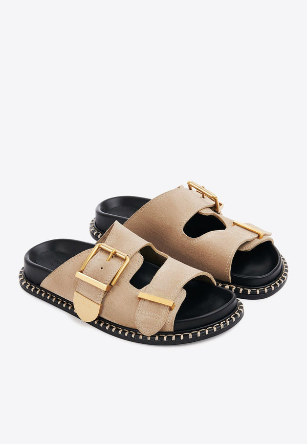 Rebecca Suede Slides