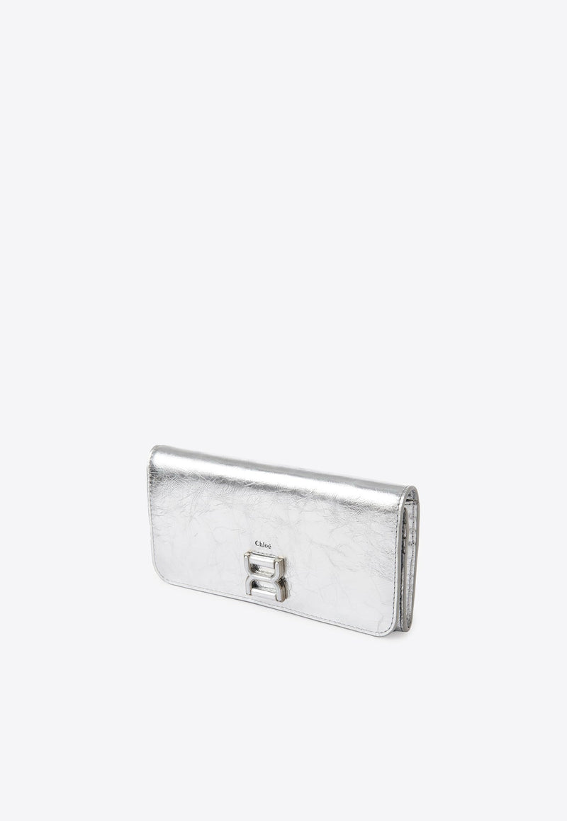 Marcie Long Wallet in Metallic Leather