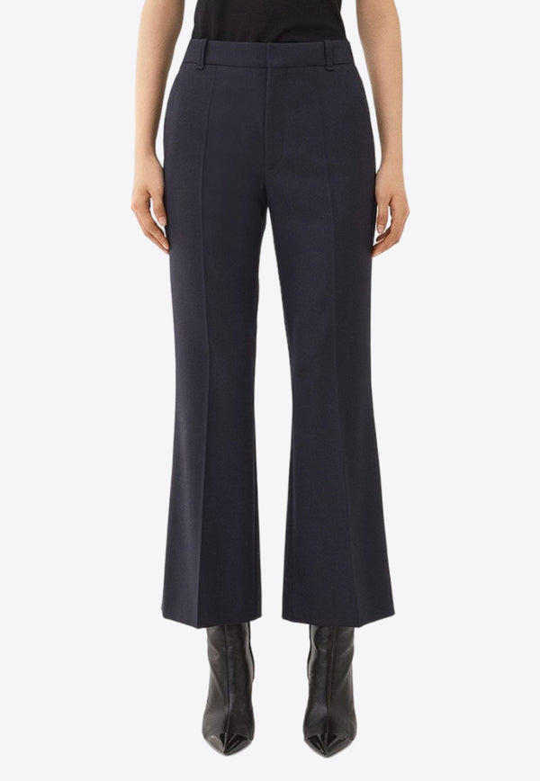 Bootcut Cropped Pants in Wool