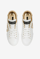 Portofino DG Logo Sneakers in Calf Leather