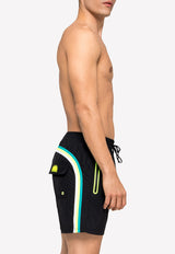 Stretch Waist Mid-length Swim Trunks