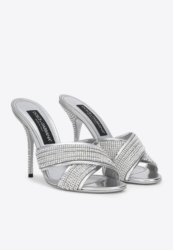 Keira 85 Crystal Mesh Mules