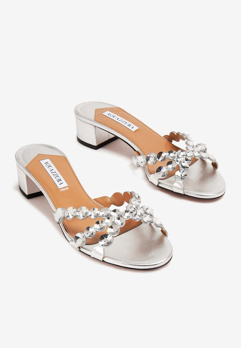 Crystal Mirage 35 Crystal-Embellished Mules