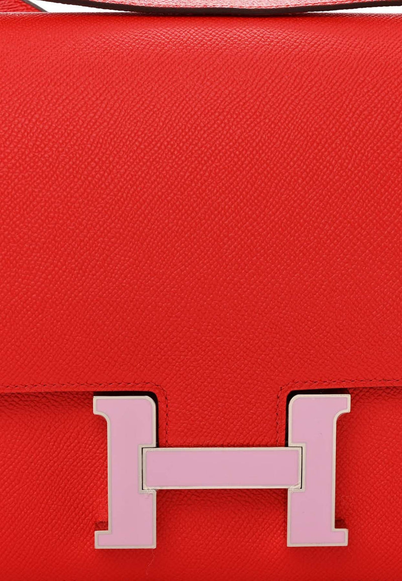 Constance 24 in Rouge de Coeur Epsom with Mauve Sylvestre Enamel Hardware