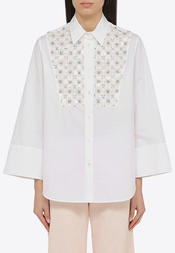 Paillette Embroidery Long-Sleeved Shirt