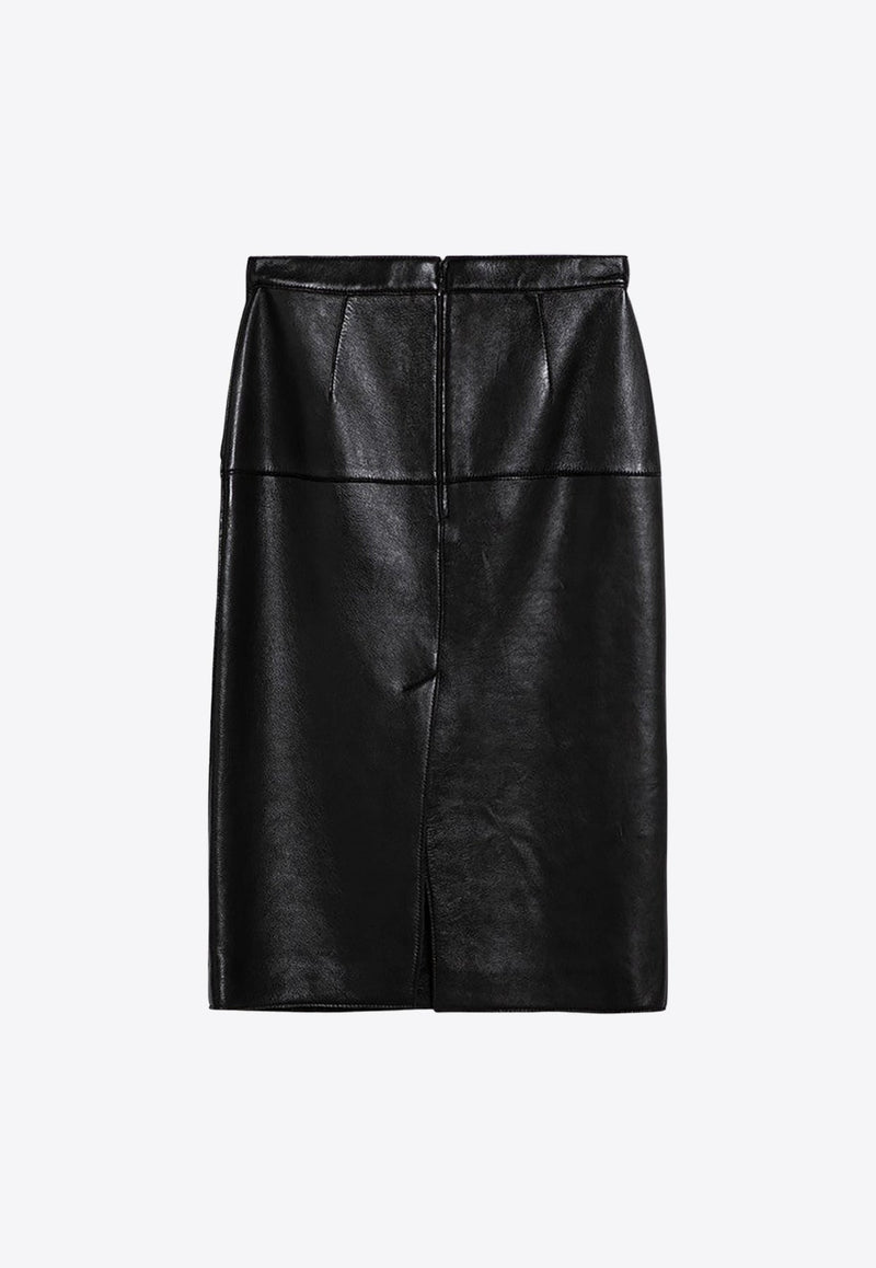 Leather Midi Skirt