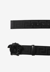 Greca Jacquard Medusa Leather Belt