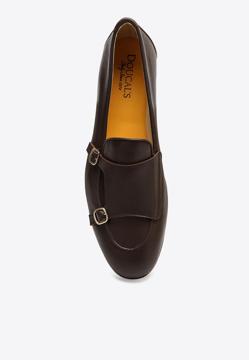 Monk Strap Leather Loafers
