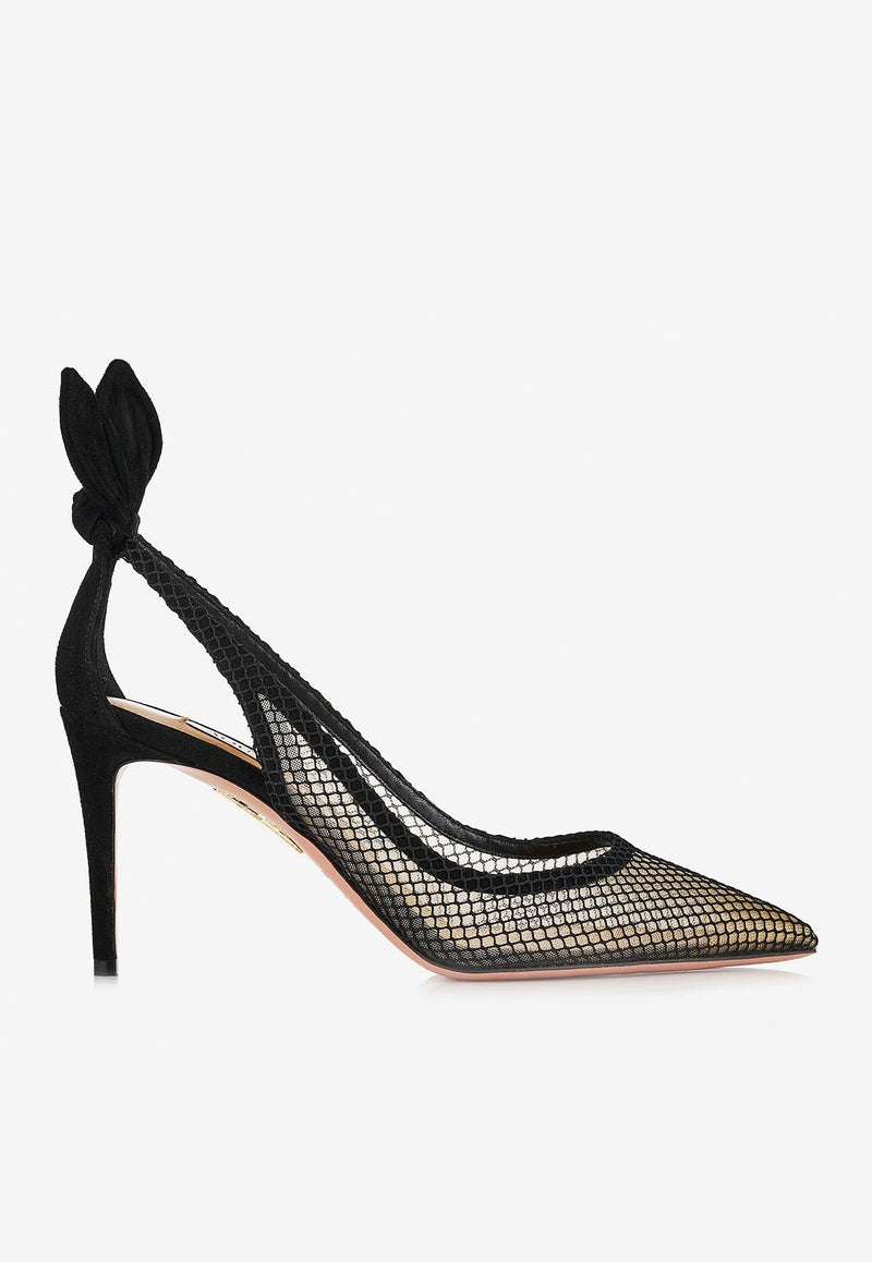 85 Bow Tie Mesh Pumps