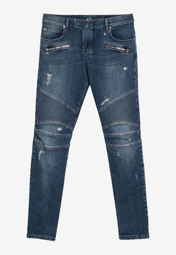 Slim-Fit Biker Jeans