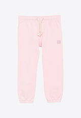 Girls Face Logo Patch Track Pants