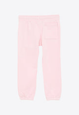 Girls Face Logo Patch Track Pants