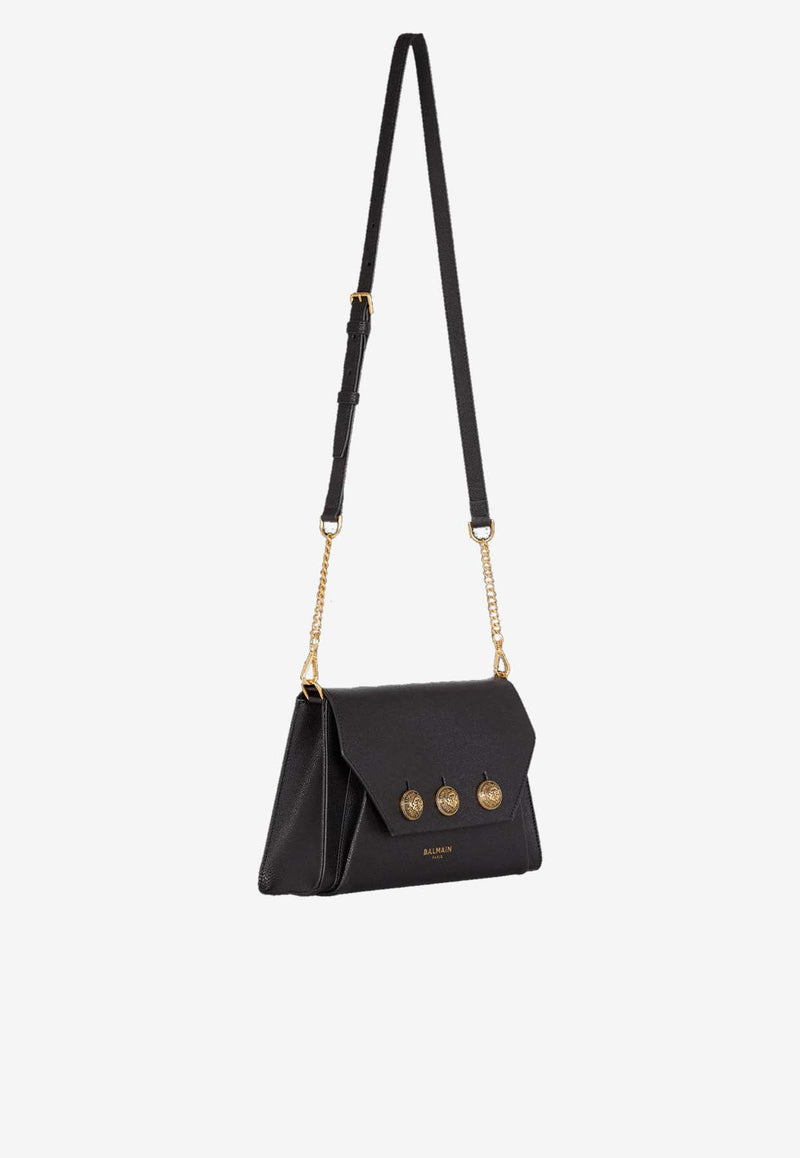 Emblème Flap Shoulder Bag in Calf Leather