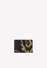 Medusa Chain Cardholder in Calf Leather